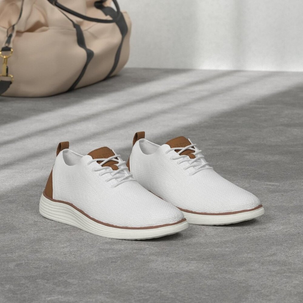 🆕VILOCY Men's White Casual Dress Oxfords Business Mesh Breathable Sneakers - Picture 6 of 13